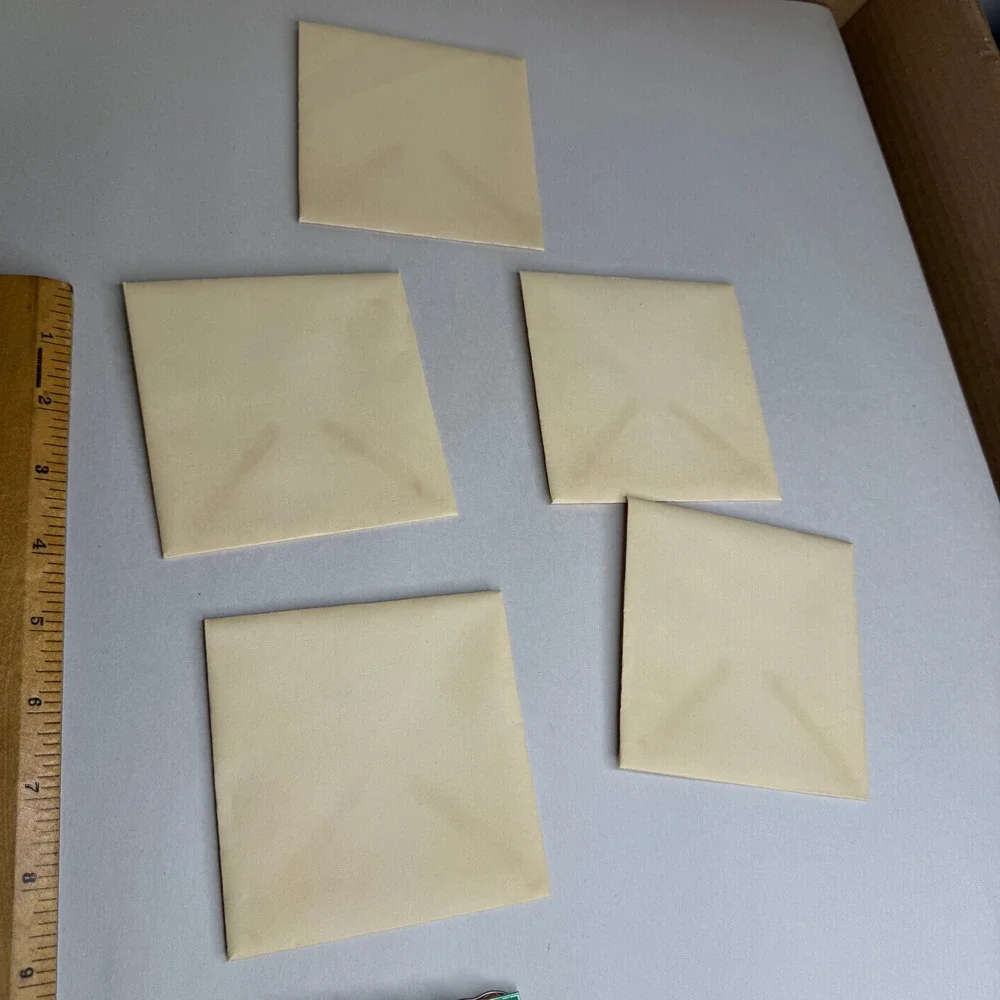 Vintage Embossed Metal Foil Greeting Cards w/ Envelopes Lot of 5 Floral Designs